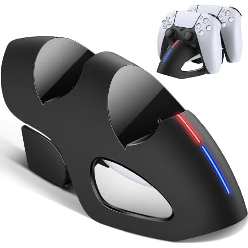 Charger for PS5 Spaceship Controller Wireless Dual Fast USB Charging Cradle Dock Station for Sony PlayStation5 Joystick Gamepads