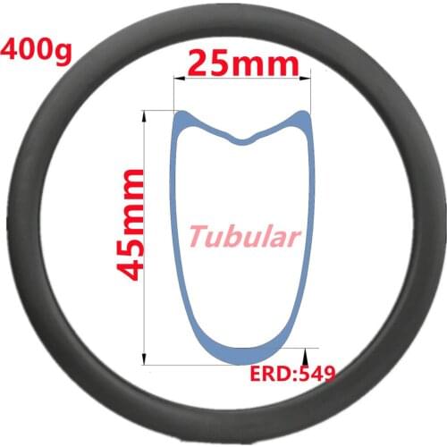 Factory Sell Road Bike Carbon Tubular Bike Rims 25mm Wide Carbon Rim 45mm Depth Road Bike Carbon Rims Cheap Light Road Bike Rims