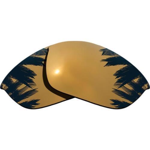 Bronze Gold Mirrored Polarized Replacement Lenses for Half Jacket 2.0 Sunglasses Frame 100% UVA & UVB