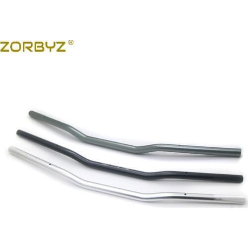 ZORBYZ Universal 7/8" 22mm Motorcycle Black/Silver Aluminum Tracker Handlebars Drag Bar For Honda Yamaha Suzuki Custom