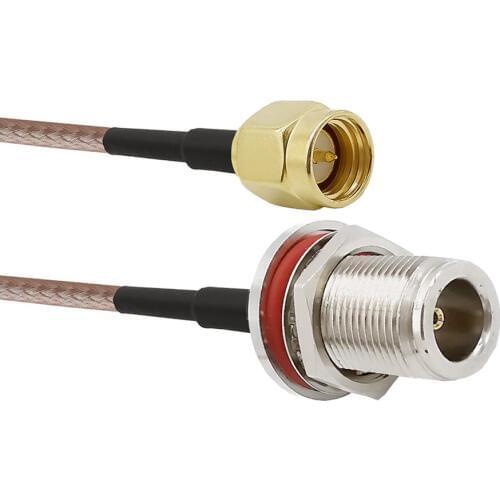 1-15M SMA Male to N Female Bulkhead RG316 Pigtail Cable SMA Plug to F Type Jack Connector RF Coaxial Cables WIFI Antenna Jumper