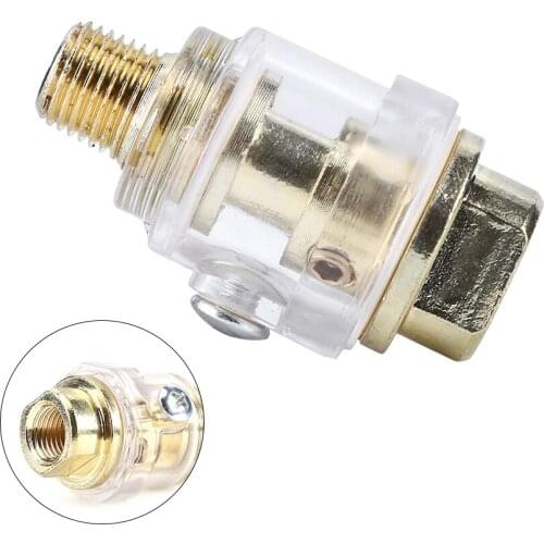 150MPa 1/4" BSP Mini In-Line Oiler Lubricator for Pneumatic Tool & Air Compressor Pipe 5.5*3.2cm Oiler Lubricator