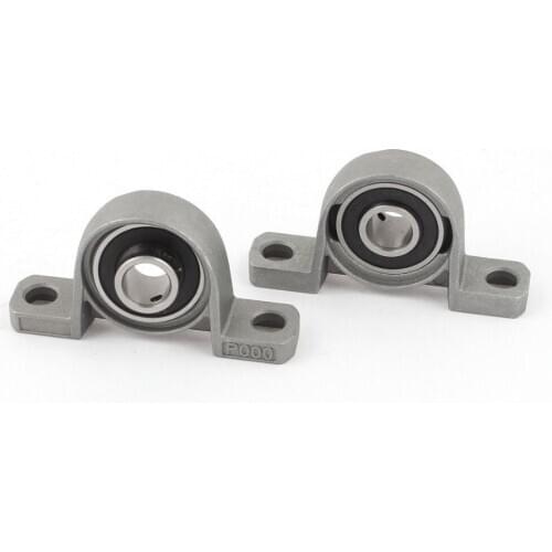 2Pcs 10mm Bore Inner Ball Mounted Pillow Block Insert Bearing KP000
