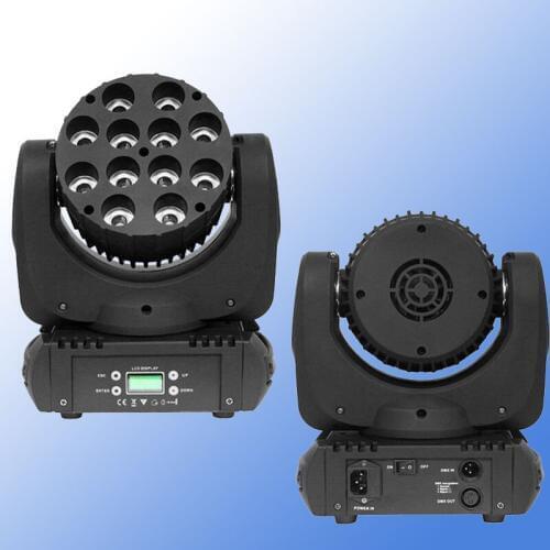 2 Pcs LED Beam Moving Head Light 12x12W 4in1 Super Bright LED Lamp Moving Head Beam Light DMX 512 DJ Equipments
