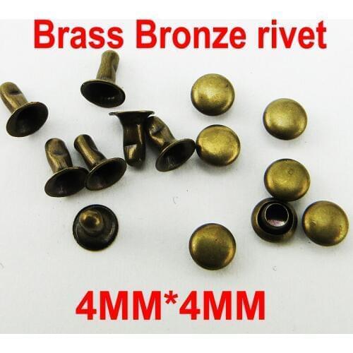 200PCS 4MM*4MM brass bronze tone RIVETs buttons sewing clothes accessory handbag fits brand rivet MR-018G