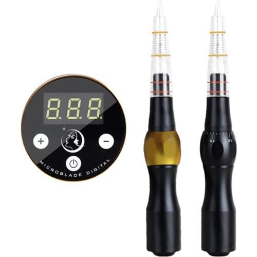 1 Set Wireless Auto Rotary MTS Derma Therapy Makeup Tattoo Pen Machine Digital Controller For Eyebrow Lip Line Permanent Makeup
