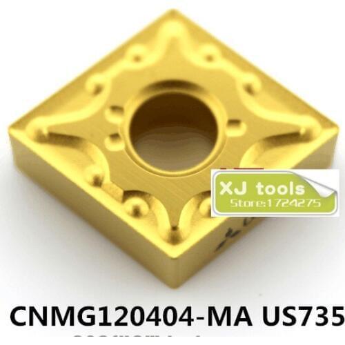 Free shipping 10pcs CNMG120404-MA US735/CNMG120408-MA US735 carbide inserts for MCLNR MCKNR ,Turning Blades for Stainless Steel