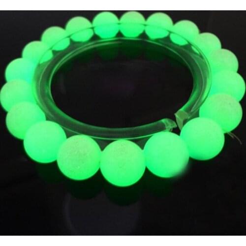 Natural Luminous stone gemstone bracelet night glow bracelets women men sparkling mosaic jade retro wishful real jade bracelet