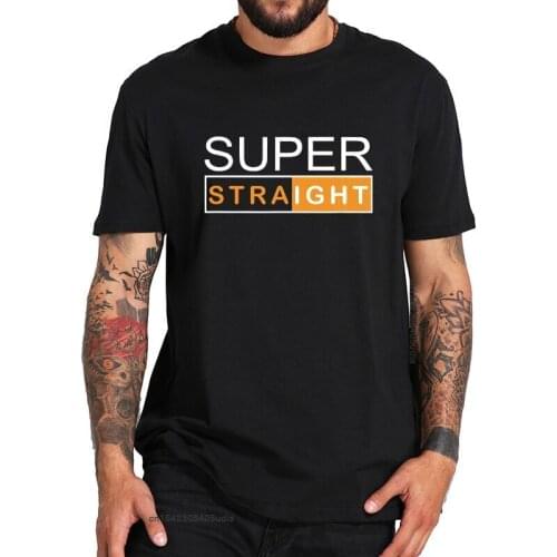 Super Straight Identity T Shirt Eu Size Cotton Breathable Basic Tee Tops Pure High Quality Short Sleeve Camisetas