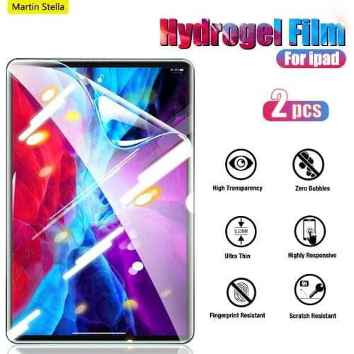 2pcs Hydrogel Film For Ipad Pro 11 12.9 10.2 10.5 9.7 2021 Screen Protector For Ipad Air Mini 5 4 2 3 8th 7th Gen 2020 No Glass