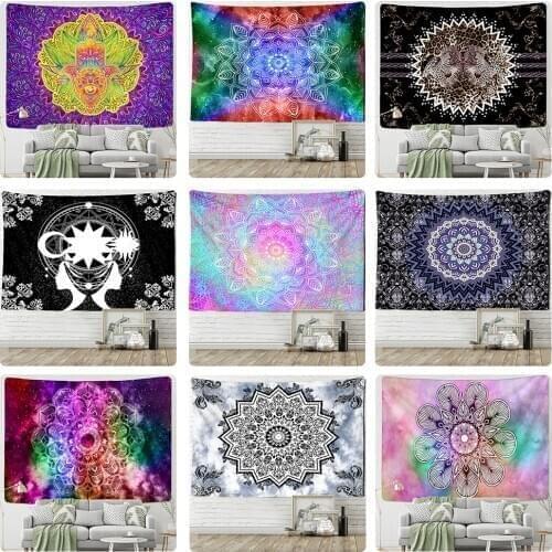 Indian Mandala Tapestry Wall Hanging Beach Rug Camping Tent Travel Mattress Bohemian Sleeping Pad Room Decor