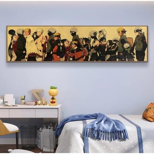 Classic Japanese Anime Naruto Vintage Poster Wall Art Print Canvas Painting Gift for Bedroom Living Room Home Decoration