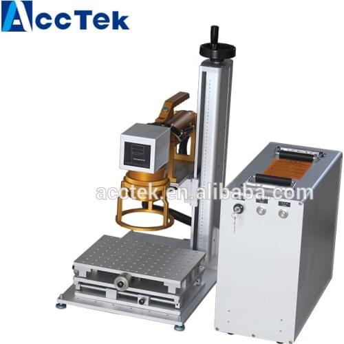 China low cost 20w laser fiber marking machine for animal ear tag,phone,stainless steel ,copper