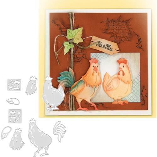 Chicken/Rooster Die Cuts For Card Making Animal 2020 Metal Cutting Dies Stencils Embossing DIY Cards