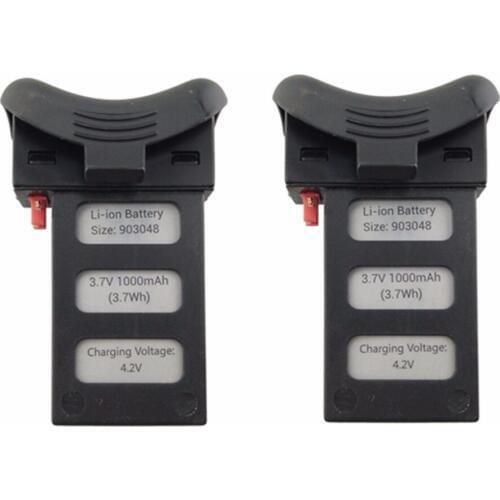 2PCS 3.7V 1000mAh lithium battery for HS110D four-axis aircraft remote control drone lithium battery black