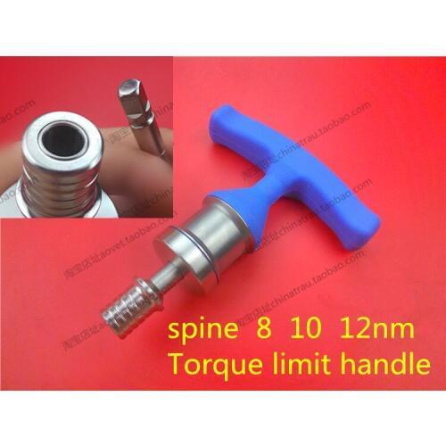 Medical orthopedic instrument spine Torque limit handle Pedicle screwdriver Silicone handle T type 8 10 12 pound limiter install