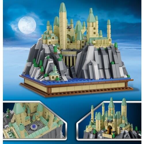 MORK 031006 Creative Movie Series 1101pcs Mini Hogwarts School Castle Building Blocks MOC Bricks Mini Model Kits Christmas Gifts