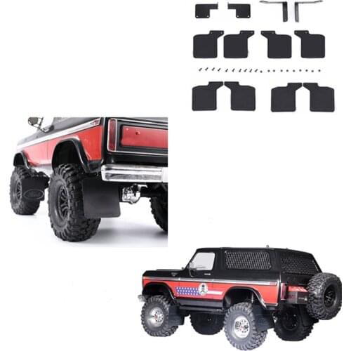 ​ Guard Fender Set Replacement Front & Rear Mud Flaps Rubber Mud for TRX-4 Ford Bronco RC Car Spare Parts