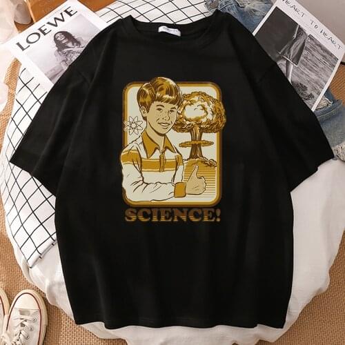 Science! Variant Printing T Shirt For Men Casual Oversized Tee Shirts Streetwear Cool T-Shirt Creative Crewneck T-Shirts Man