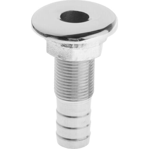 Stainless Boat Through Hull Fitting, Polished Head For Boat Yacht Fittings