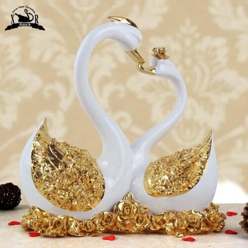 ShineRun Creative Swan Home Decoration minimalist modern living room furnishings crafts wedding gift home decorations