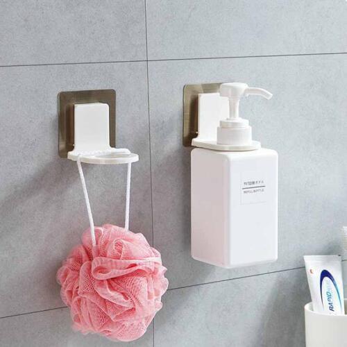 Strong Adhesive Hook For Body Wash Shampoo Bottle Wall Mounted Self Sticky Hooks Wall Storage Power Plug Socket Hanger Holder