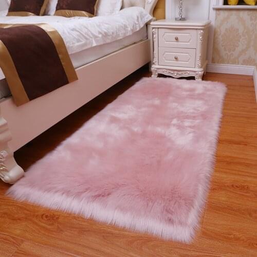 Thick Faux Fur Carpet For Living Room Plush Rug Child Bedroom Fluffy Floor Carpets Bedside Home Decor Area Rugs Soft Velvet Mat