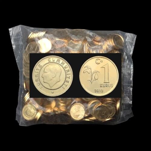 Turkey 1 New Kru 100% Real Original Coin Uncirculated Unc Collect Coins