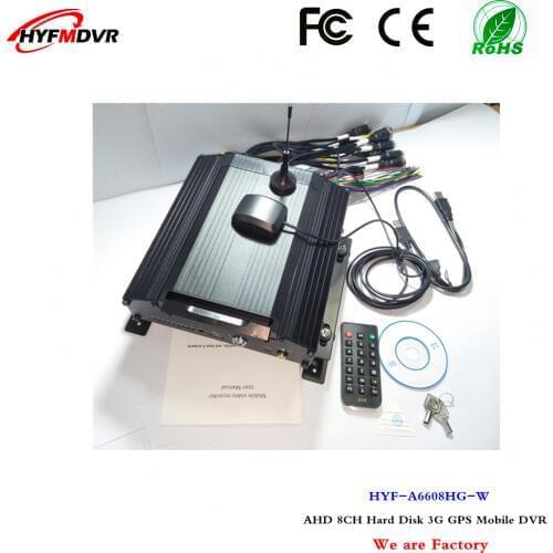 8CH hard disk surveillance video recorder 3G GPS truck mobile DVR support Russian / Vatican language