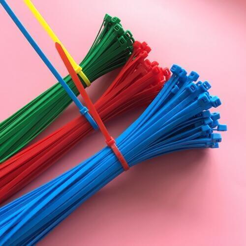 Xingo 2.8x250mm Self locking Nylon Cable Zip Ties 250pcs Plastic Colored Cable Zip Tie UL Rohs Approved Loop Wrap BundleTies