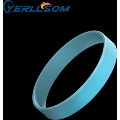 YERLLSOM 100pcs/Lot high quality 1/2inch Light blue silicone bracelets for events B20060470