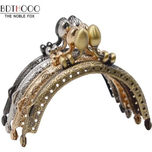 BDTHOOO 8.5cm Clasp for Coin Purse Frame Diy Metal Accessories for Bag Kiss Clasp Lock Clutch Bags