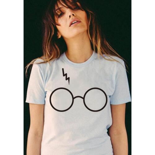 Female t-shirts Cotton women t shirt summer ladies tops Casual Short Sleeve Women Solid Tees Girl Regular Glasses Frame t-shirt