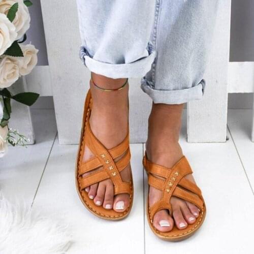 Women Sandals Rome Style Summer Sandals for 2020 Flip Flops Plus Size 36-43 Flat Sandals Beach Summer Zapatos Mujer Casual Shoes