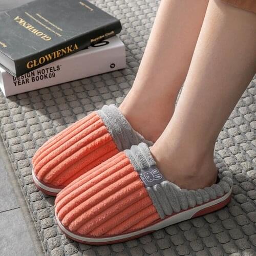 Winter Couple Winter Home Comfort Cotton Slippers Shoes Bedroom Female Footwear Casual Ladies Slipper Soft Fashion Style Slipper