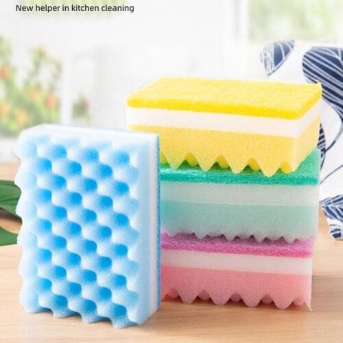 1/5pcs Kitchen Cleaning Sponges Brushes Dish Bowl Pot Pan Scouring Pads Washing Dish Towels Wiping Rags Cleaning Accessories