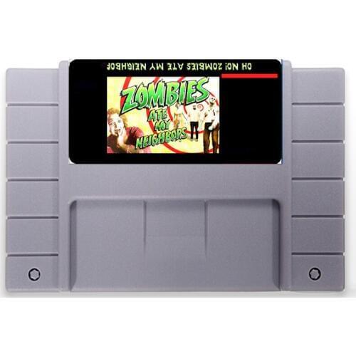 Zombies Ate My neighbors USA Version 16 bit Big 46 pins Gray Game Card For NTSC Game Player