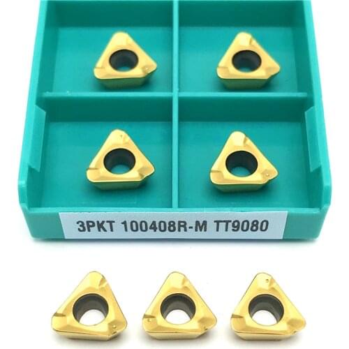 3PKT100408R-M TT9080 Carbide insert lathe tool Milling insert CNC Indexable turning tool high quality 3PKT 100408 turning insert