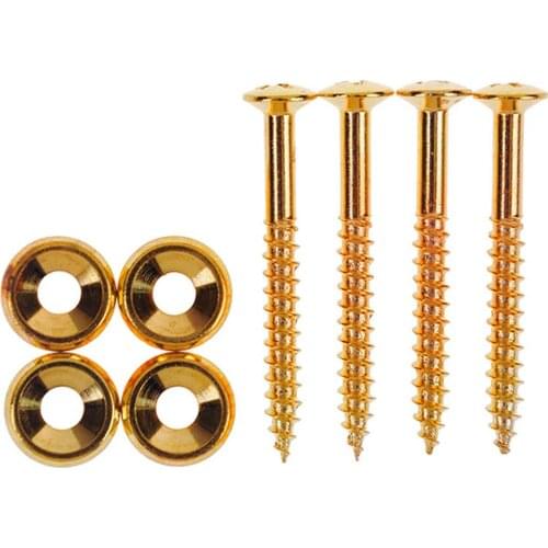 4pcs Humbucker Pickup Screws Straight Springs Set Replacement Parts Pickup Mounting Plate Bushing Screw for Electric Guitar Bass