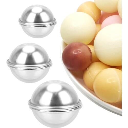 6 pcs Ice Cream Cake Mould Aluminum Alloy Bath Bomb Shape DIY Tool Semicircle Sphere Shape Home Too