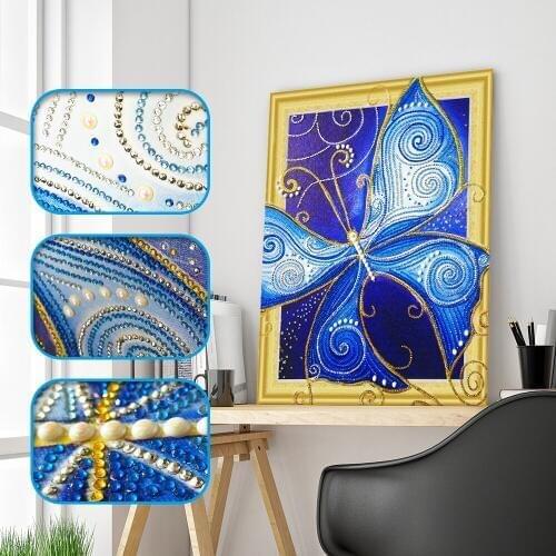 Special Shaped Diamond Painting Butterfly Cross Stitch Rhinestones 5D DIY Diamond Embroider Animal Home Decor Gift 40x50cm