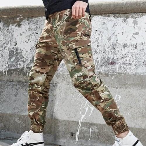 Men Tactical Cargo Pants Outdoor Multi Pocket Sports Joggers Waterproof Trousers Military Hiking Camping Trekking Fishing Pants
