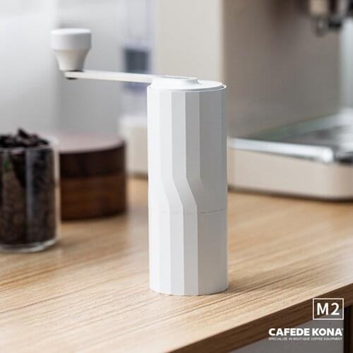 Cafede kona m2 manual moedor de café alta qualidade portátil moedor mão moagem máquina moinho com duplo rolamento posicionamento