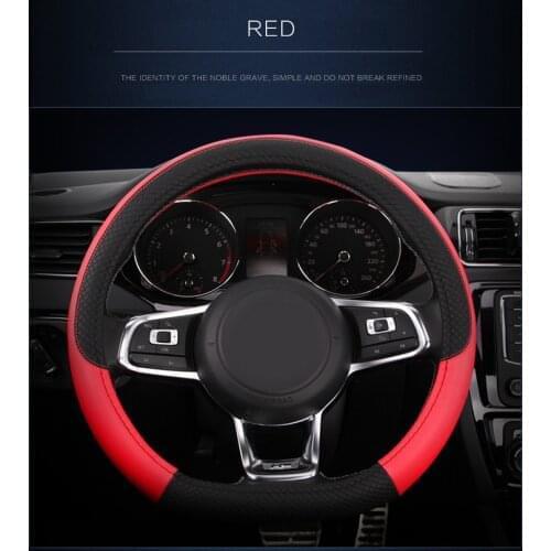 Microfiber leather D Shaped Steering Wheel Cover Multi Color Non slip Steering Wheel Cover Automotive Interior