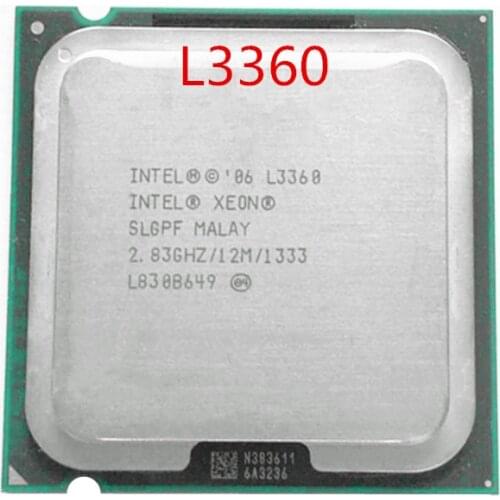 Free shipping L3360 2.83GHz 4 Quad-core 12M LGA 775 Cache Server CPU scrattered piece