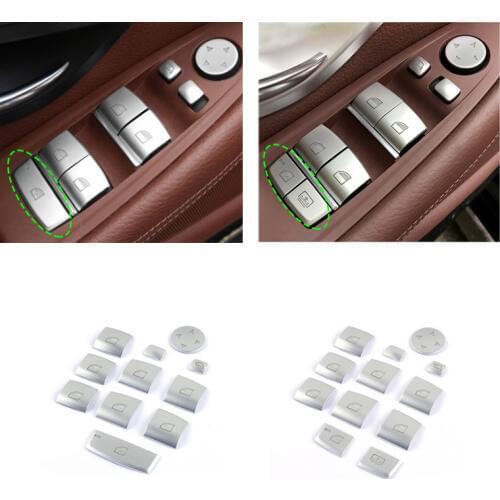 For BMW 5 series F10 F18 525 528 2011 - 2017 Car Interior Chrome Door Window Switch Lifter Buttons Covers Trim Stickers