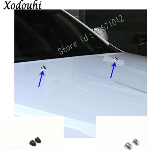 For Jeep Grand Cherokee 2014 2015 2016 2017 2018 Car Sticker Wash Glass Cleaning Engine Hood Water Spray Nozzle Trim Frame 2pcs