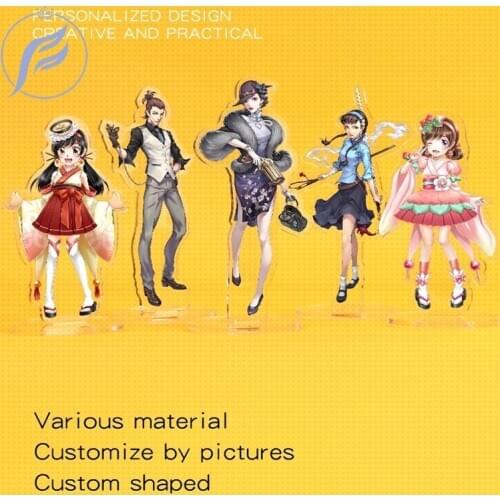 FANGQINGMAO 9cm figures Standee customized cartoon anime acrylic standing,star photo printed transparent clear acrylic standee