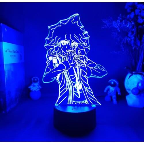 Danganronpa V3 Nagito Komaeda Figurine 3D Illusion LED Night Light PC Game Desktop Setup Backlight Colorful Art Decor Gift Lamp