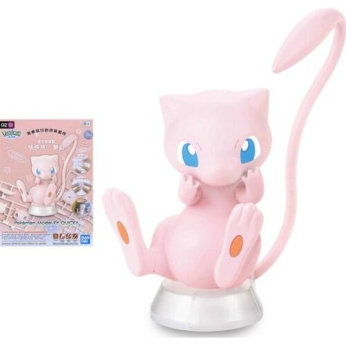 Bandai Pokemon Figures Sitting Posture Mew Genuine Blind Box Anime Figure Decoration Action Toy Figure Toys for Children
